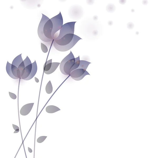 Plantilla de tarjeta con flores elegantes — Vector de stock