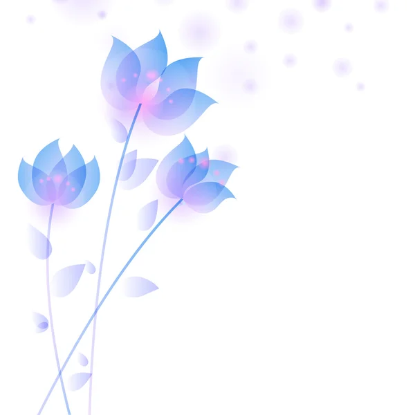 Karta šablony s elegantní květy — Stockový vektor