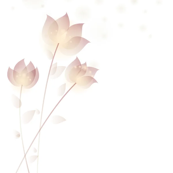 Plantilla de tarjeta con flores elegantes Ilustración de stock