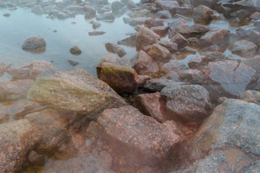 kayalar denizin uzun pozlama