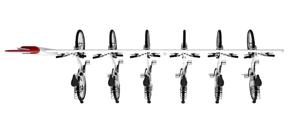 Rendering 3D Il parcheggio per biciclette è isolato. vista dall'alto — Foto Stock