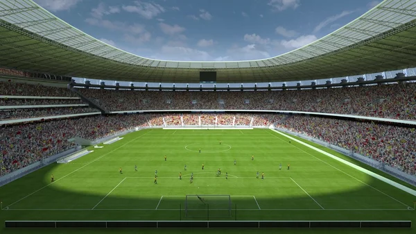 Futbol stadyumunun içinde