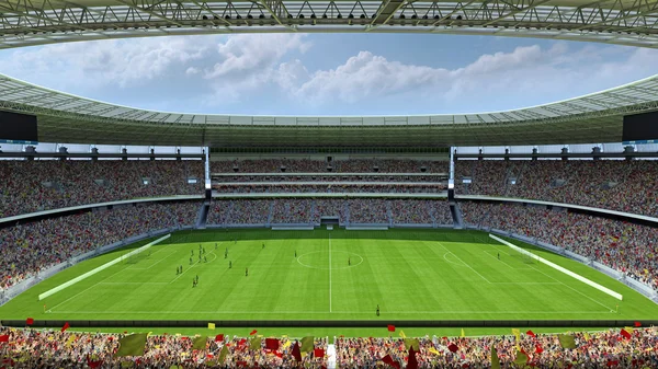 Futbol stadyumunun içinde