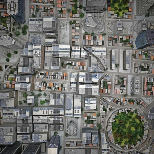 Вид зверху City — стокове фото