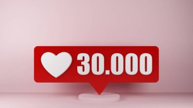 Kopya alanı ile birlikte 30 bin beğeni alan bir ikon. 3d oluşturma