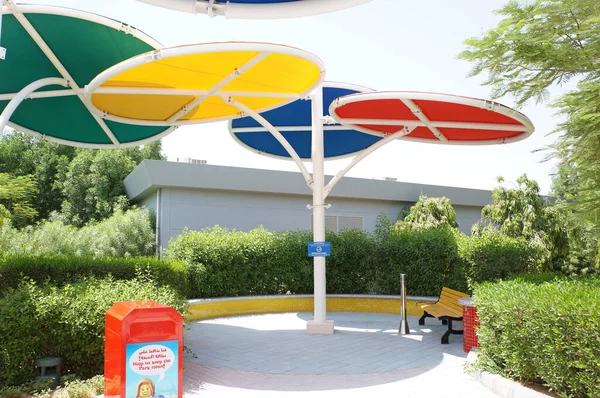 Uae Dubai Juli 2018 Rökområde Utomhus Legoland Dagsljus — Stockfoto