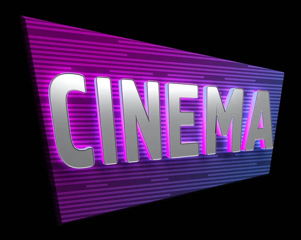 Sign Words Cinema Isolated Black Rendering — Stock Photo, Image