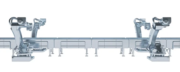 Trasportatore Braccio Robotico Isolato Bianco Rendering — Foto Stock