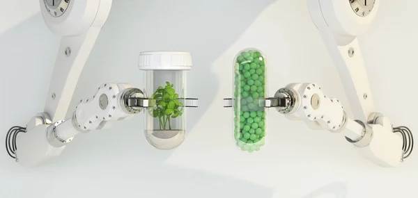 Concept Technology Creating Vitamins Plants Rendering — Fotografia de Stock