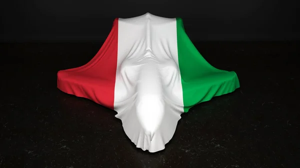 Αεροπλάνο Καλύπτεται Σημαία Της Ιταλίας Απόδοση — Φωτογραφία Αρχείου