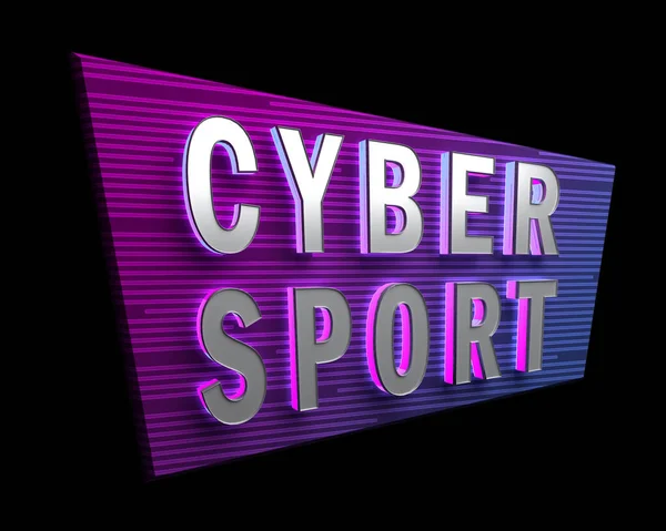 Neonklistremerke Glødende Tekst Cybersport Smelting – stockfoto