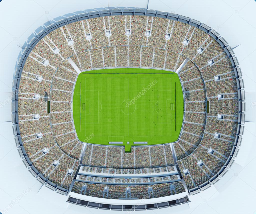 Voetbalstadion. bovenaanzicht — Stockfoto © petrovv #96578094