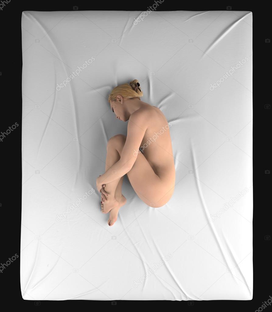Legs behind head nudes Top view of a nude girl