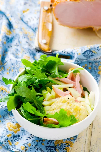 Salad with baked ham — Stock Photo, Image