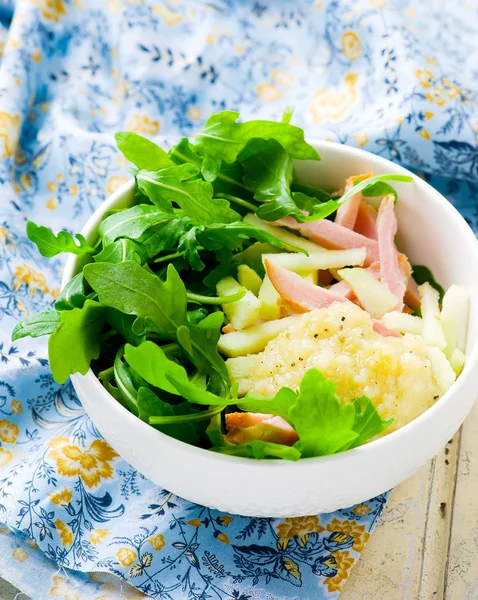 Salad with baked ham — Stock Photo, Image