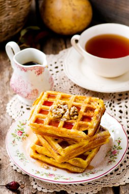  gofret kabak ile. seçici odak