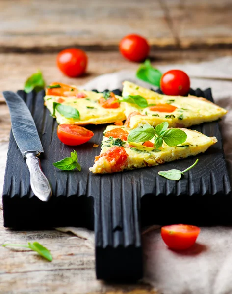 Fritatta con calabaza y tocino . —  Fotos de Stock