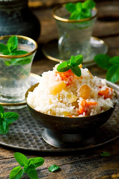 Vegetarian pilaf with pumpkin — Stock Photo, Image