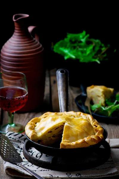 França torta com batata e bacon — Fotografia de Stock