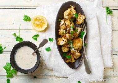 soslu fırında karnabahar.