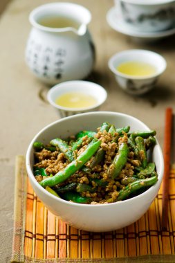 Çin kızarmış yeşil fasulye