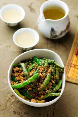 Çin kızarmış yeşil fasulye