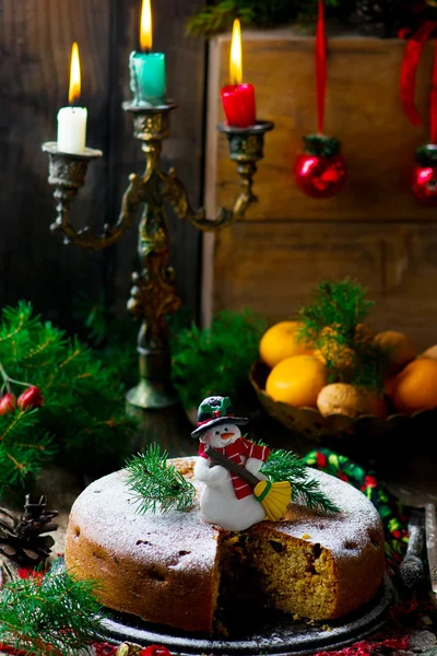 Pastel tradicional de Navidad — Foto de Stock