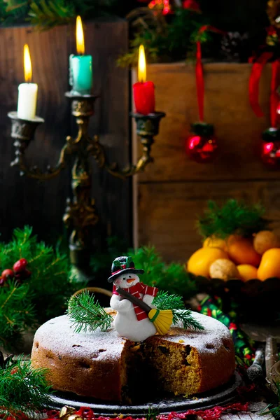 Traditioneller Weihnachtskuchen — Stockfoto