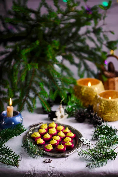 Rübeneier Auf Dem Neujahrstisch Stockbild