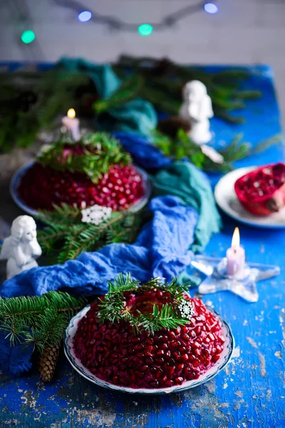 Salad Garnet Bracelet Traditional Russian Festive Salad — Stock Photo, Image