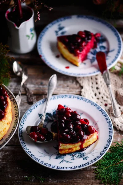 Cottage Cheese Rice Pudding Style Rustic Selective Focus — Stock Photo, Image