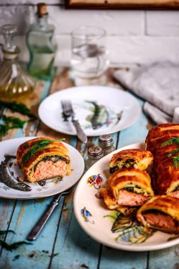 Somon Wellington. Tarz kırsal. Seçici odaklanma.