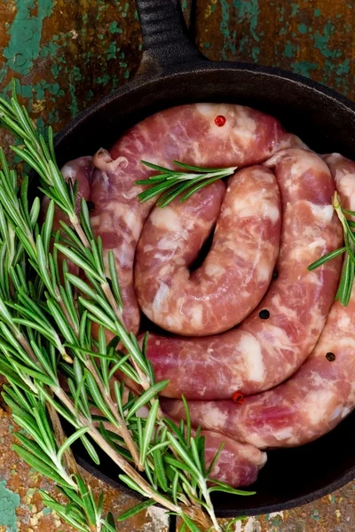 Crude sausages — Stock Photo, Image