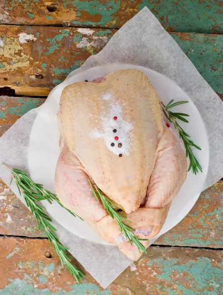 Pollo fresco y crudo de granja — Foto de Stock