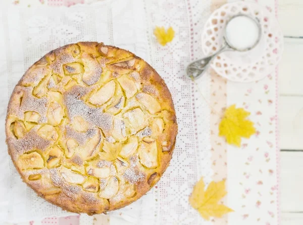 Torta de creme azedo de maçã — Fotografia de Stock