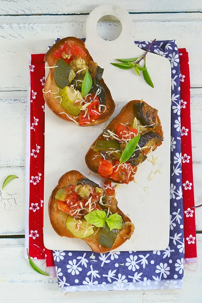 Bruschetta con ratatouille —  Fotos de Stock