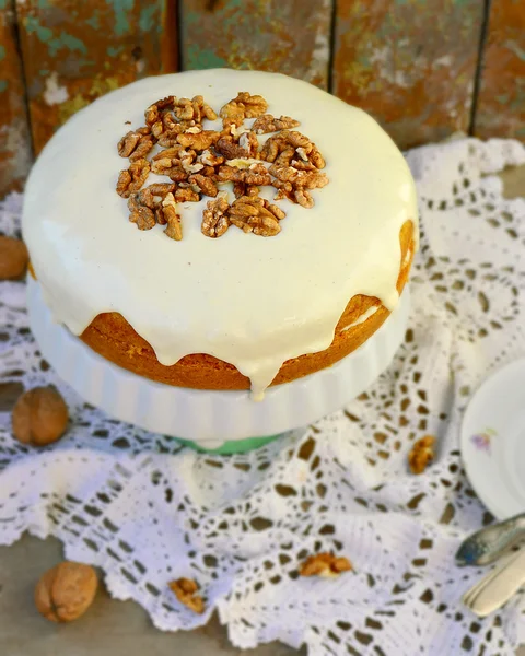 Torta alla panna di carota da fiocchi di latte — Foto Stock