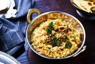 dhal with pumpkin. Indian cuisine clipart