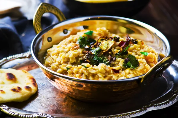 Dhal con la zucca. Cucina indiana — Foto Stock