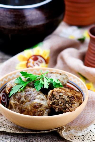 Grechanik con un hígado, un plato de cocina tradicional ucraniana . —  Fotos de Stock