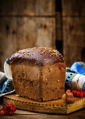 geleneksel Rus çavdar Borodino ekmek