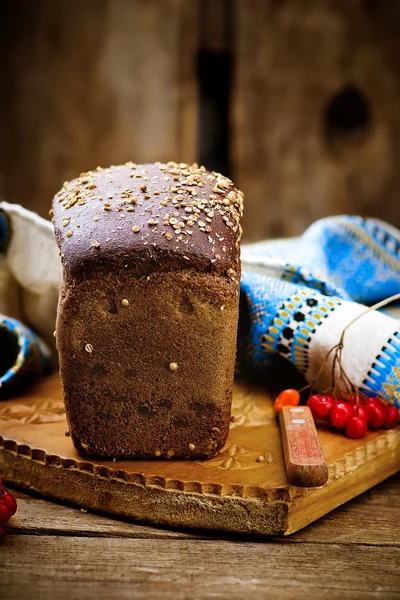 Pane tradizionale russo di segale Borodino — Foto Stock