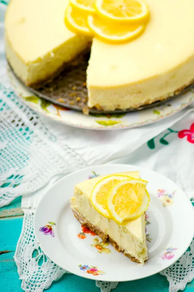 Bolo de queijo de limão — Fotografia de Stock