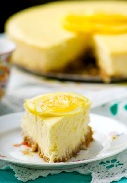 柠檬芝士蛋糕 — 图库照片