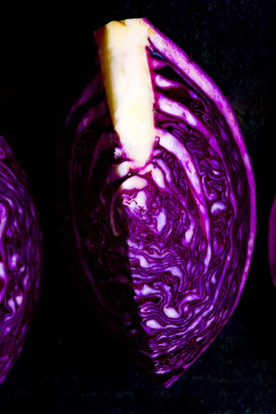 the head of cabbage of red cabbage