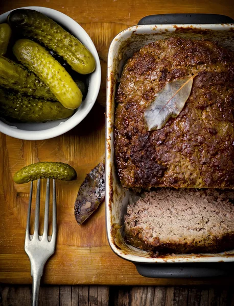The French terrine and pickles — Stock Photo, Image