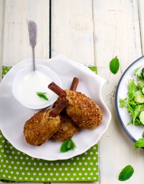 tavuk pirzola kepek ile. 