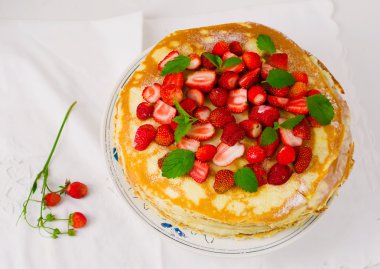 blinis pasta ile srawberry 