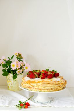 blinis pasta ile srawberry 