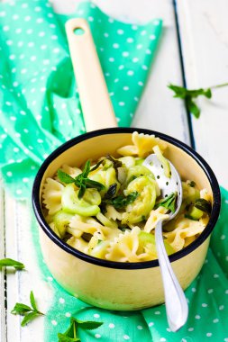 makarna kabak ve nane ile